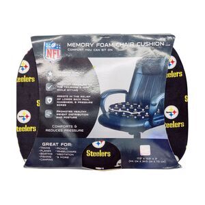 Steelers NFL Memory Foam Chair Cushion  Lumbar tail bone relief